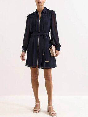 Phase Eight Lottie Mini Dress Navy Blue Business Causal Designer
